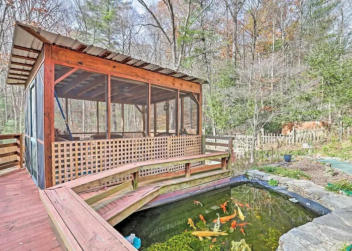 Asheville Mountain Getaway With Patio And Koi Pond!